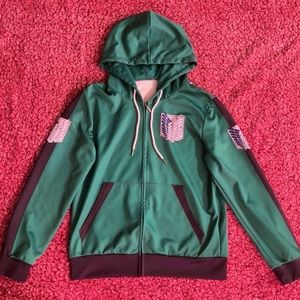 Attack on Titan (AOT) Shingeki No Kyojin Green Scouting Legion Zip Up Jacket